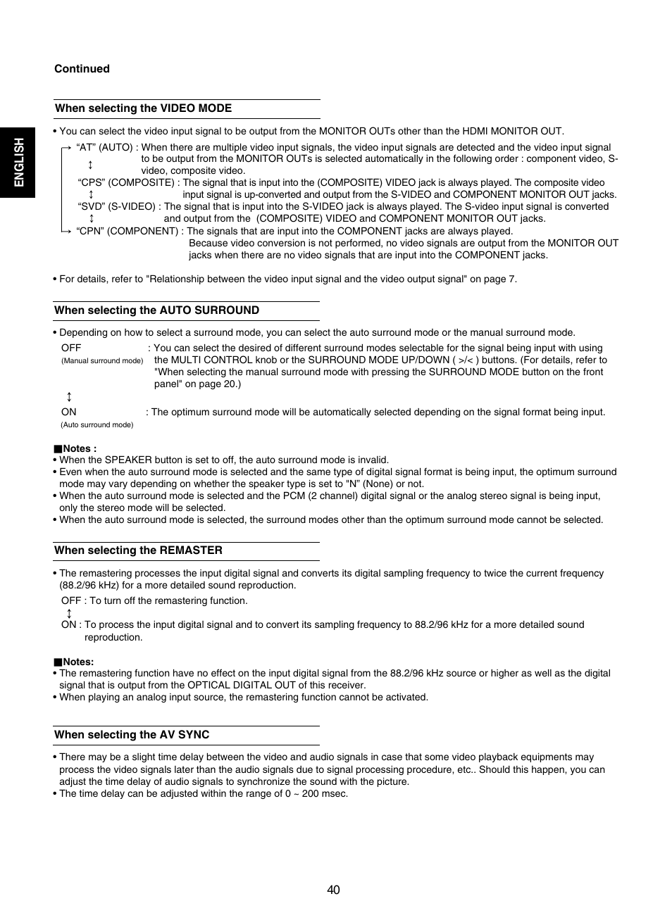 Sherwood RD-7502 User Manual | Page 40 / 56