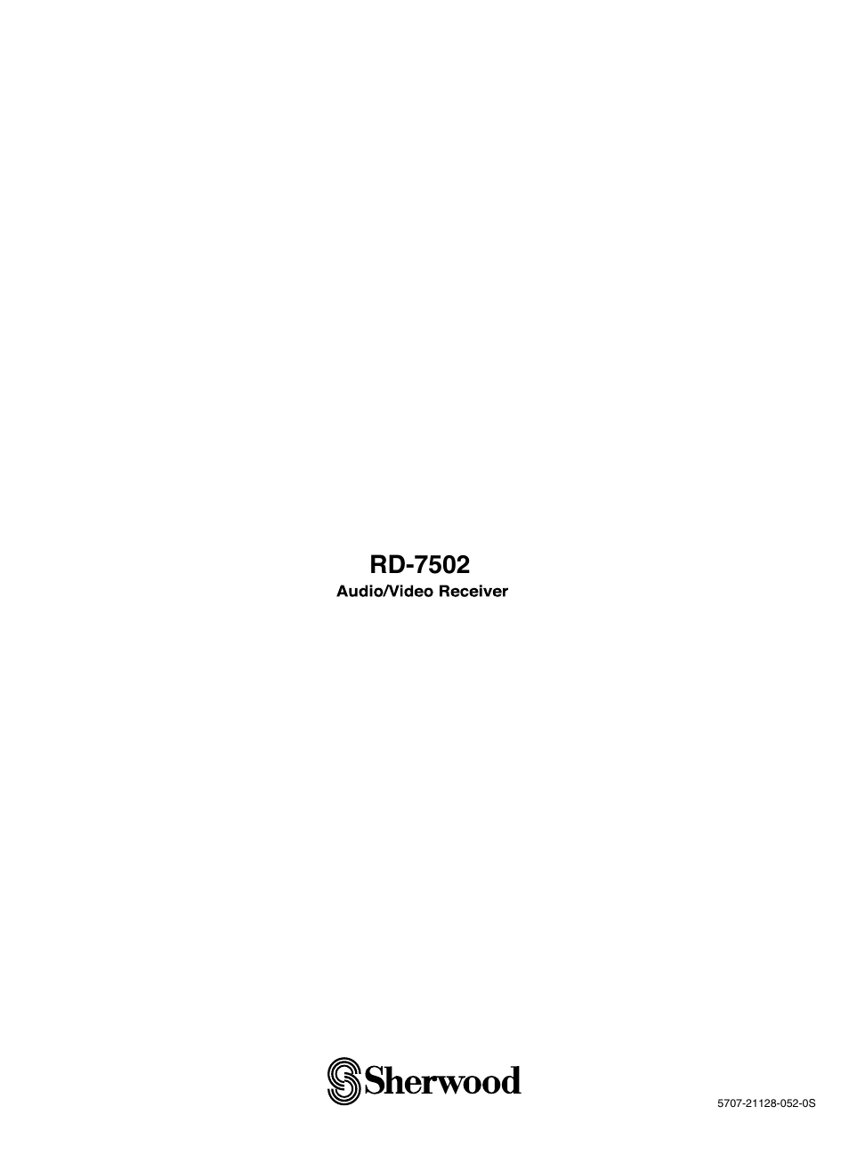 Rd-7502 | Sherwood RD-7502 User Manual | Page 56 / 56