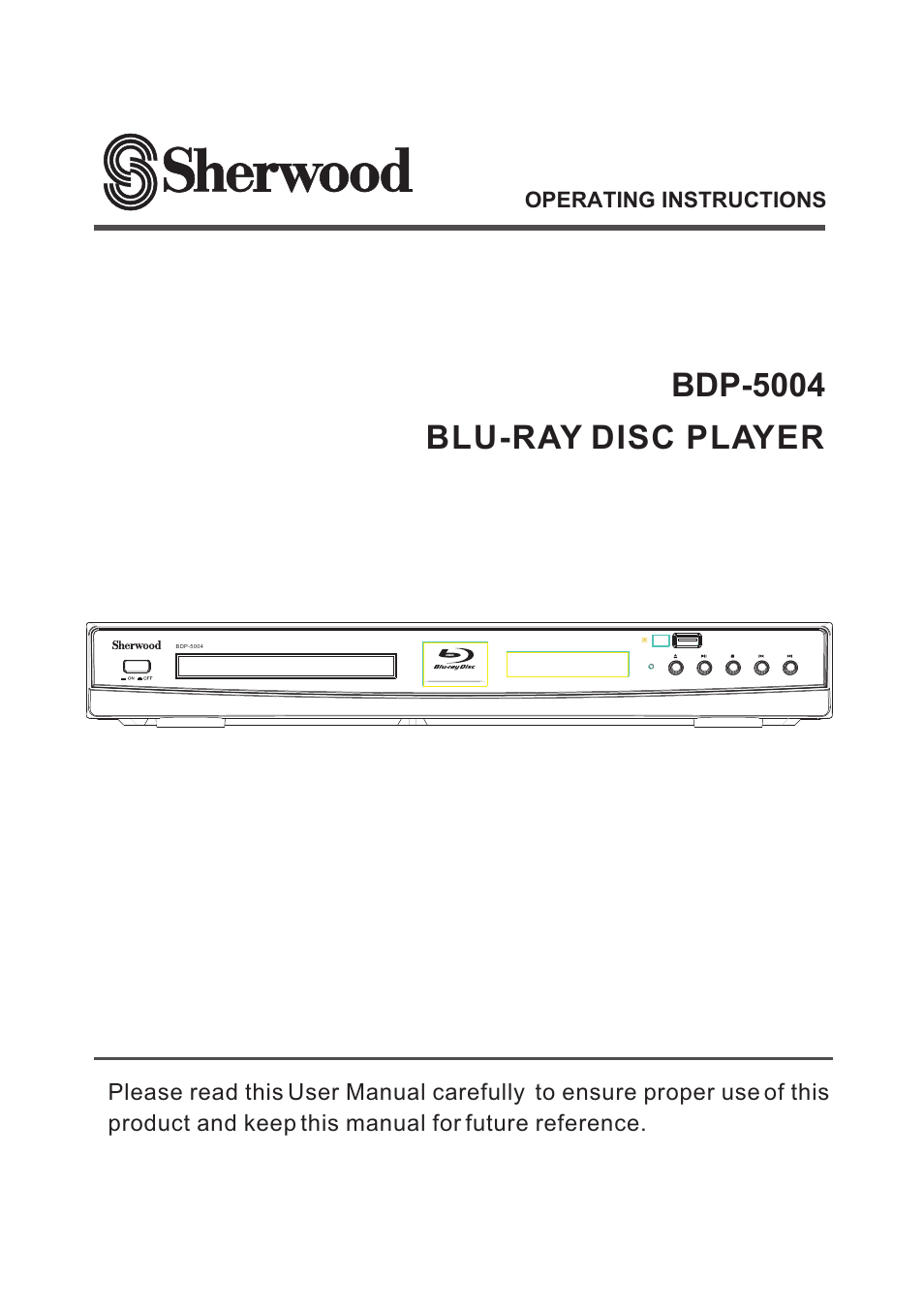 Sherwood BDP-5004 User Manual | 24 pages