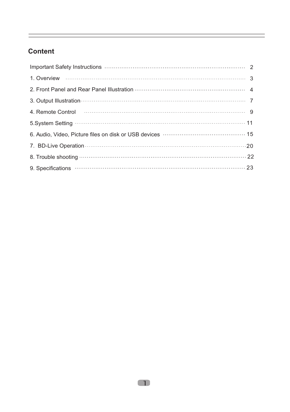 Т³гж 2, Content | Sherwood BDP-5004 User Manual | Page 2 / 24