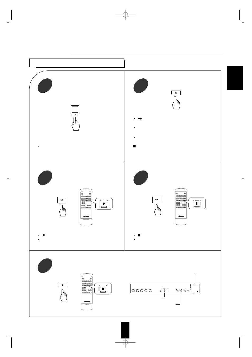 Operations, Playing cds, English | Start play, Load the disc(s) and close the disc tray, 1/all repeat a<->b, Prog/rev. del/rev, Remote control unit rm-cdc80 | Sherwood NEWCASTLE CDC-690T User Manual | Page 11 / 26