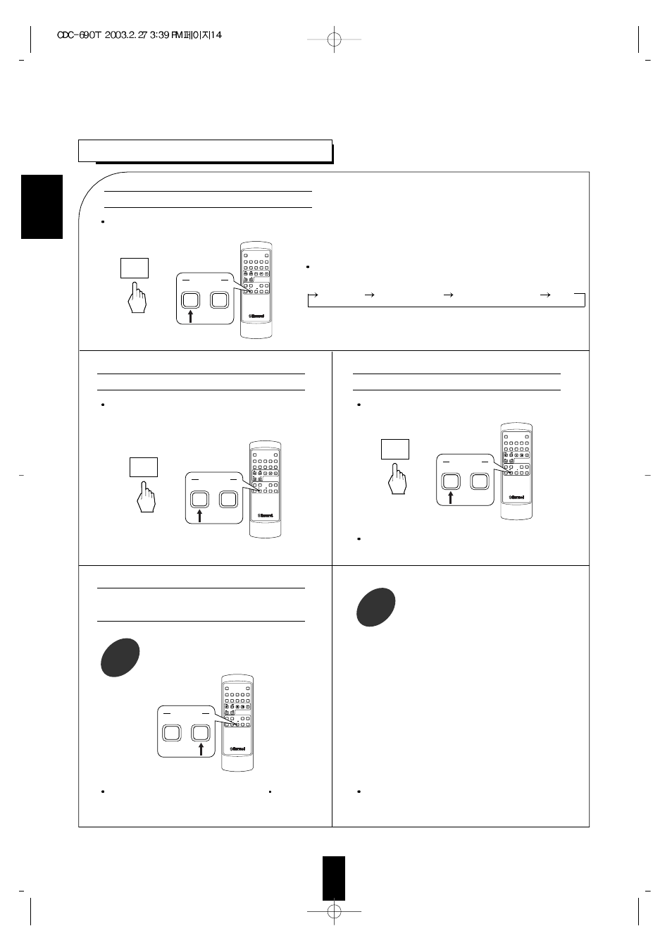 Repeat play, English, Repeating a single track during play | 1/all repeat a<->b, Prog/rev. del/rev, Remote control unit rm-cdc80 | Sherwood NEWCASTLE CDC-690T User Manual | Page 14 / 26