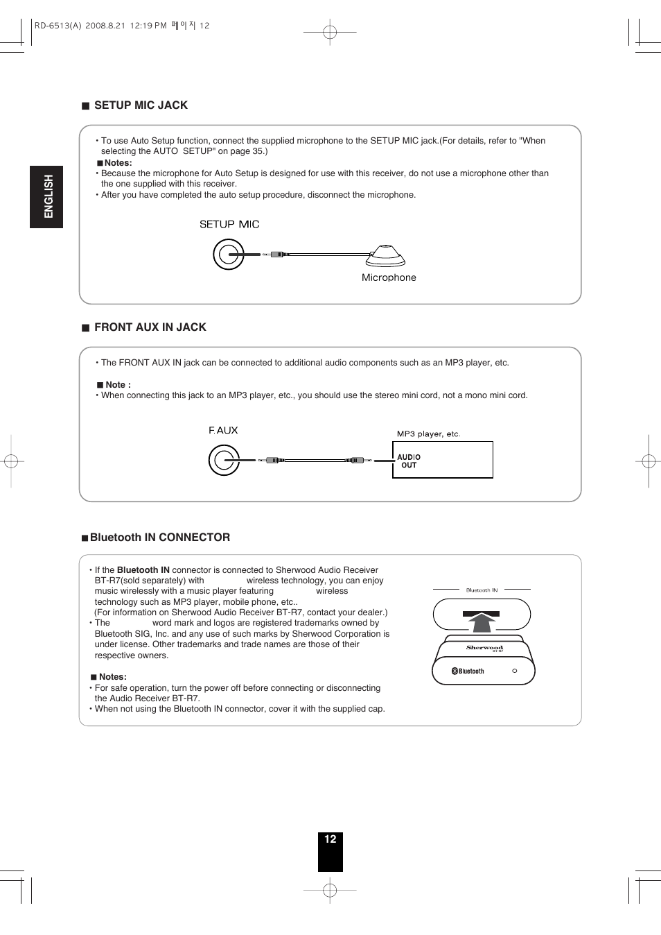 Sherwood RD-6513 User Manual | Page 11 / 44