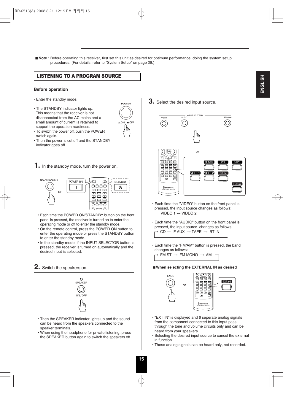 Operations | Sherwood RD-6513 User Manual | Page 14 / 44