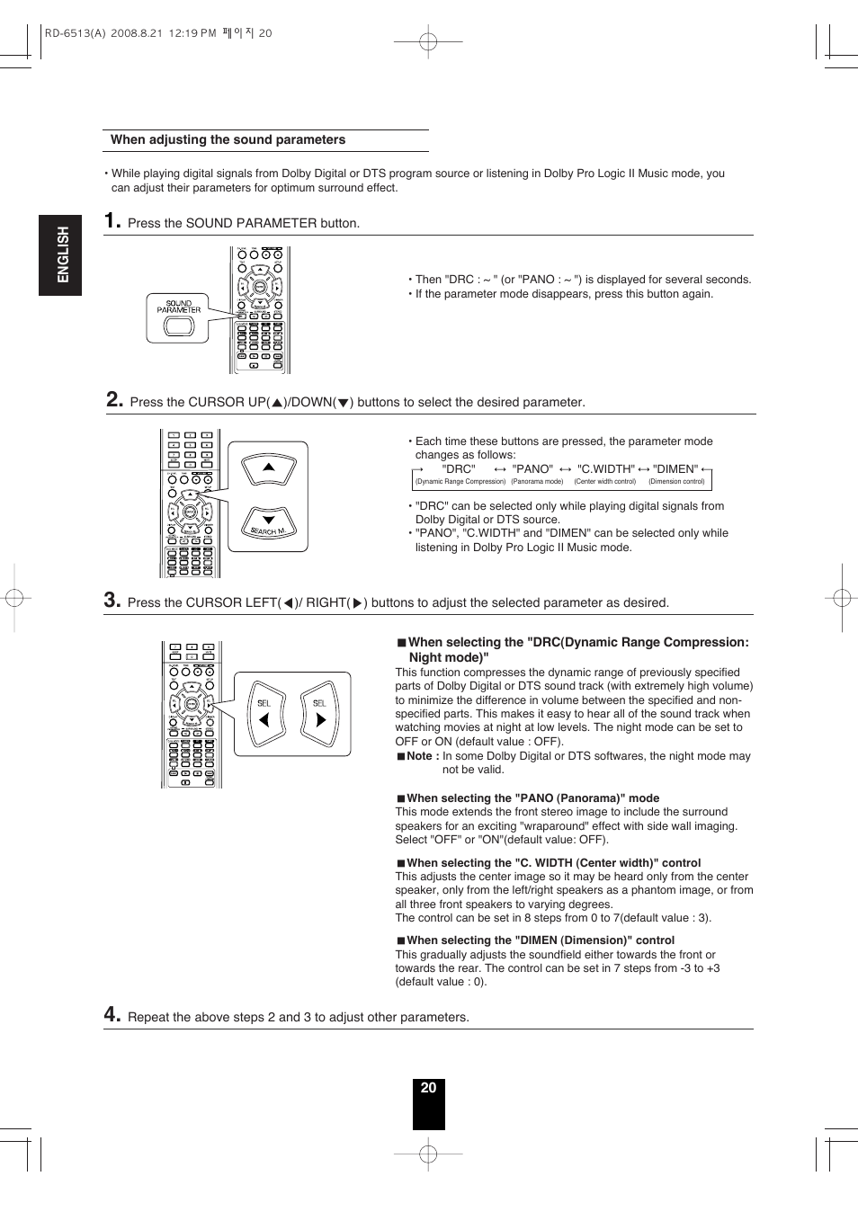 Sherwood RD-6513 User Manual | Page 19 / 44