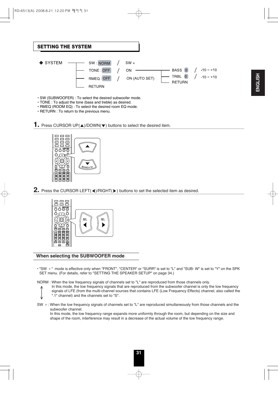 Sherwood RD-6513 User Manual | Page 30 / 44