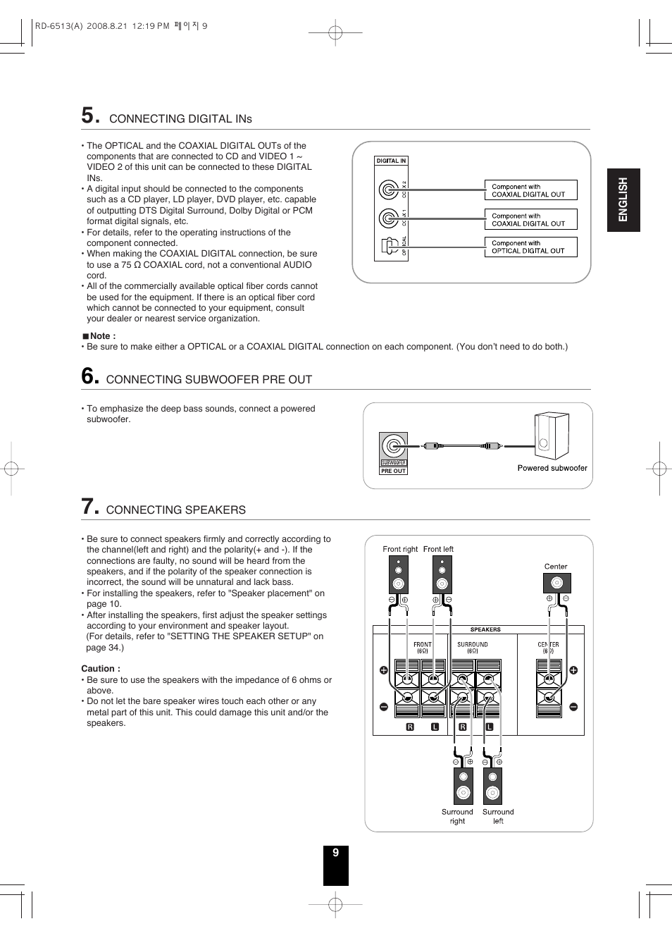 Sherwood RD-6513 User Manual | Page 8 / 44