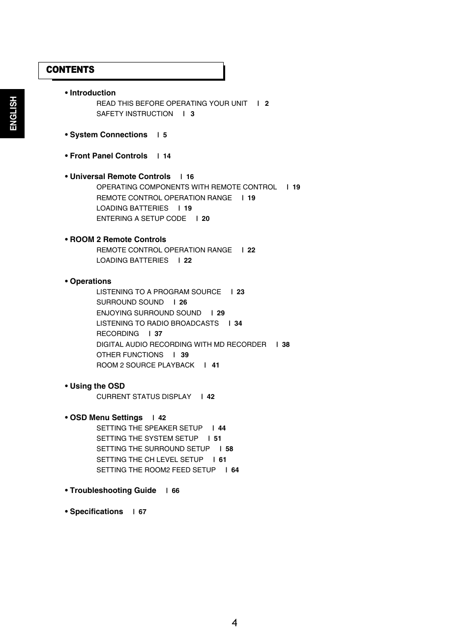 Sherwood P-965 User Manual | Page 4 / 68