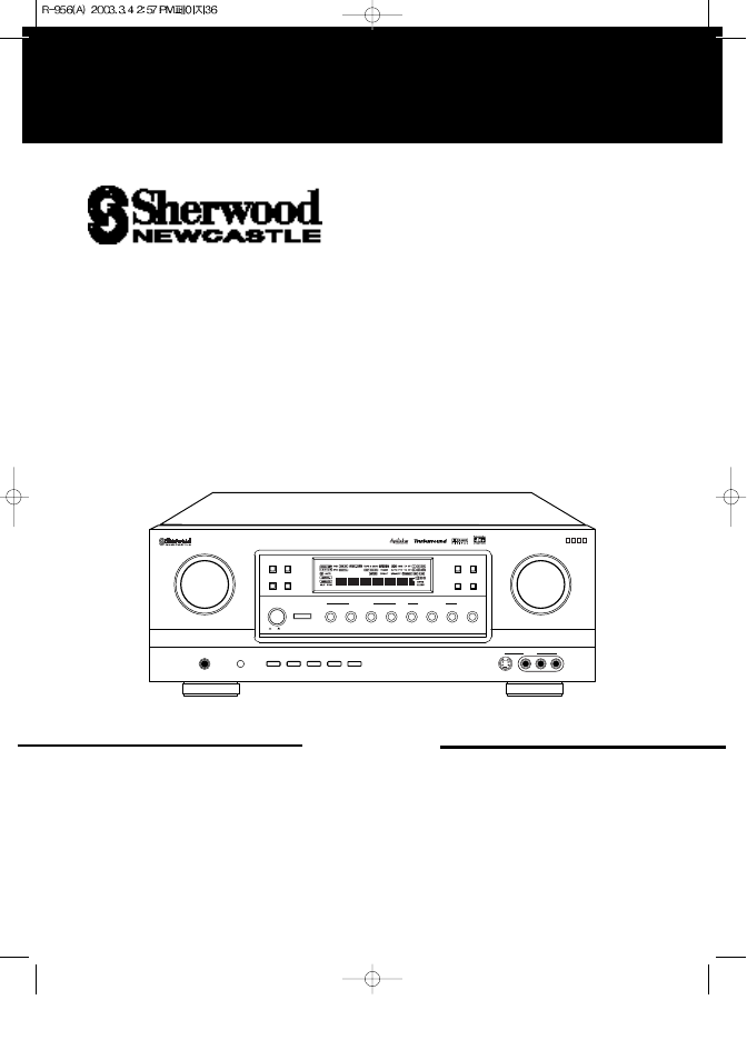 Sherwood R-956 User Manual | 35 pages