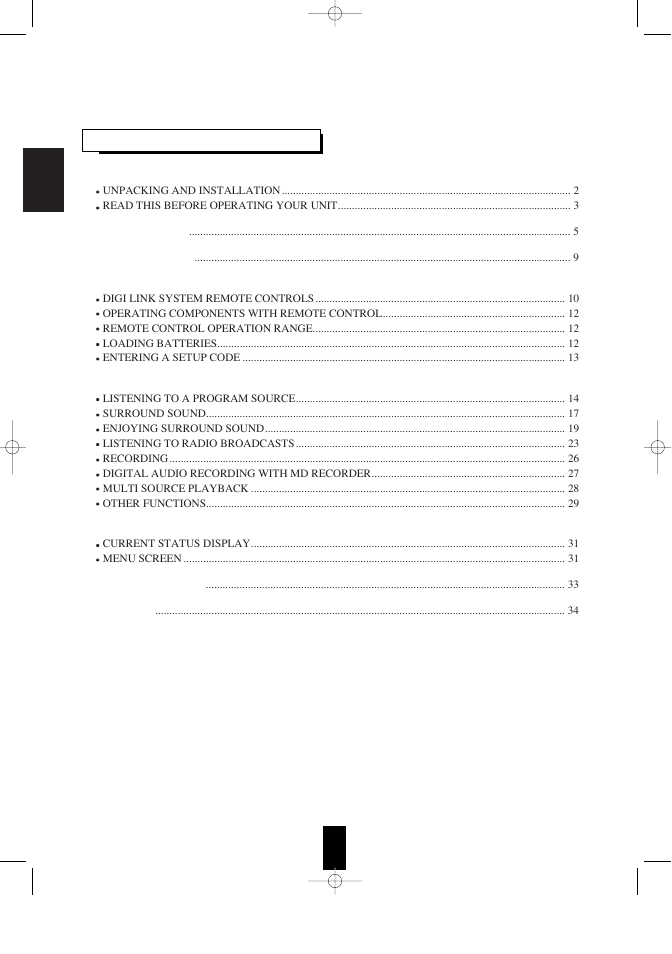 4contents | Sherwood R-956 User Manual | Page 4 / 35