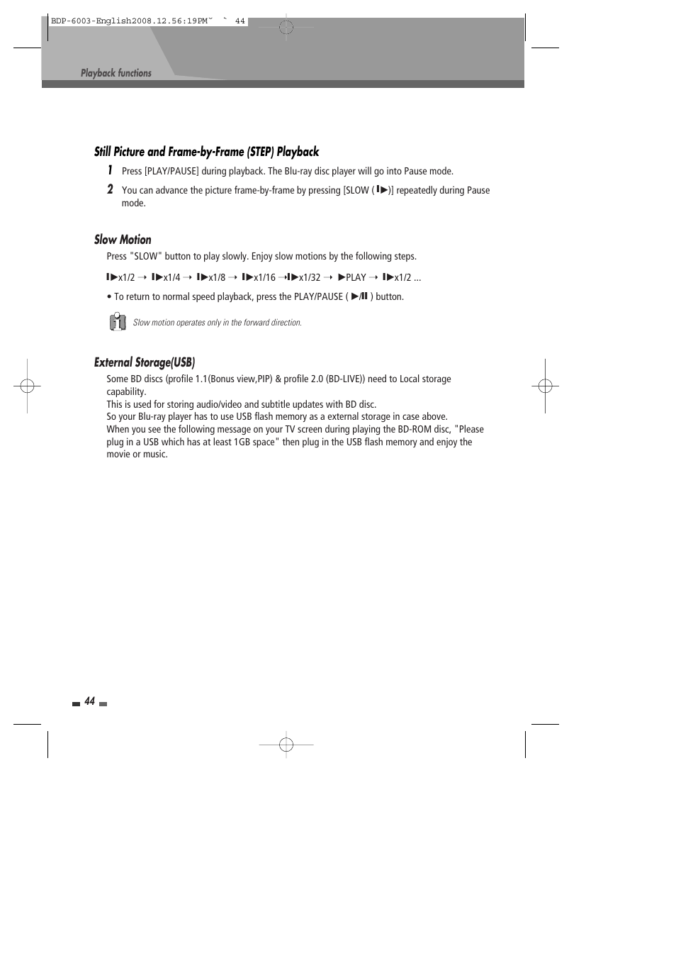 Sherwood BDP-6003 User Manual | Page 45 / 56