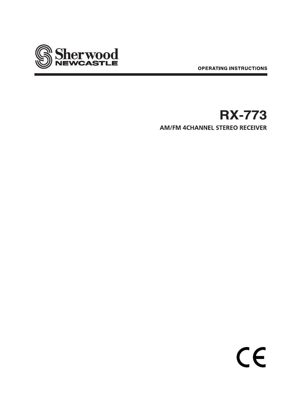 Sherwood RX-773 User Manual | 35 pages