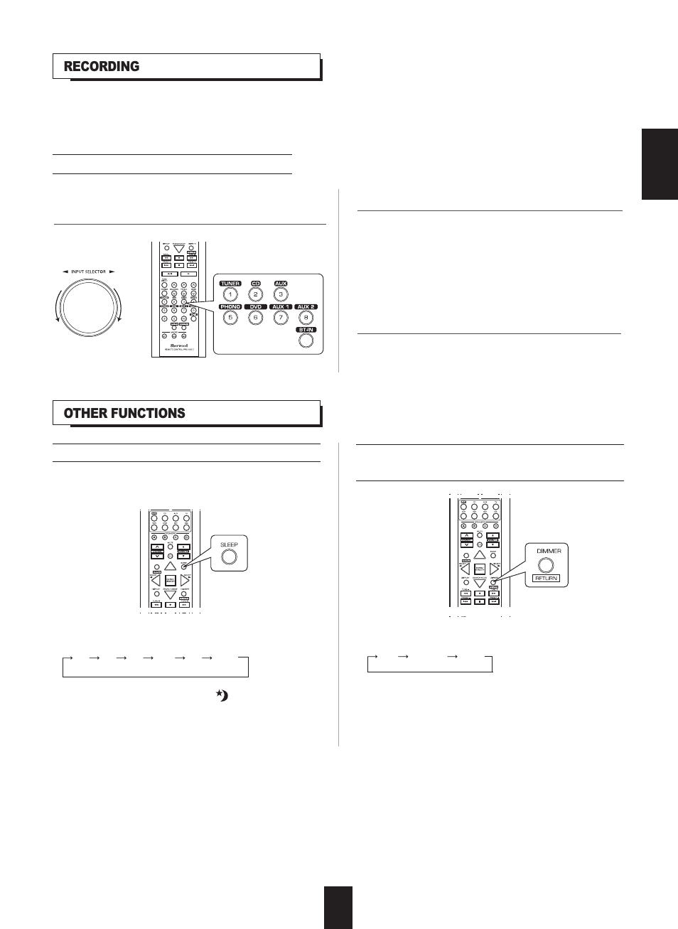 Recording, Other functions | Sherwood RX-773 User Manual | Page 23 / 35
