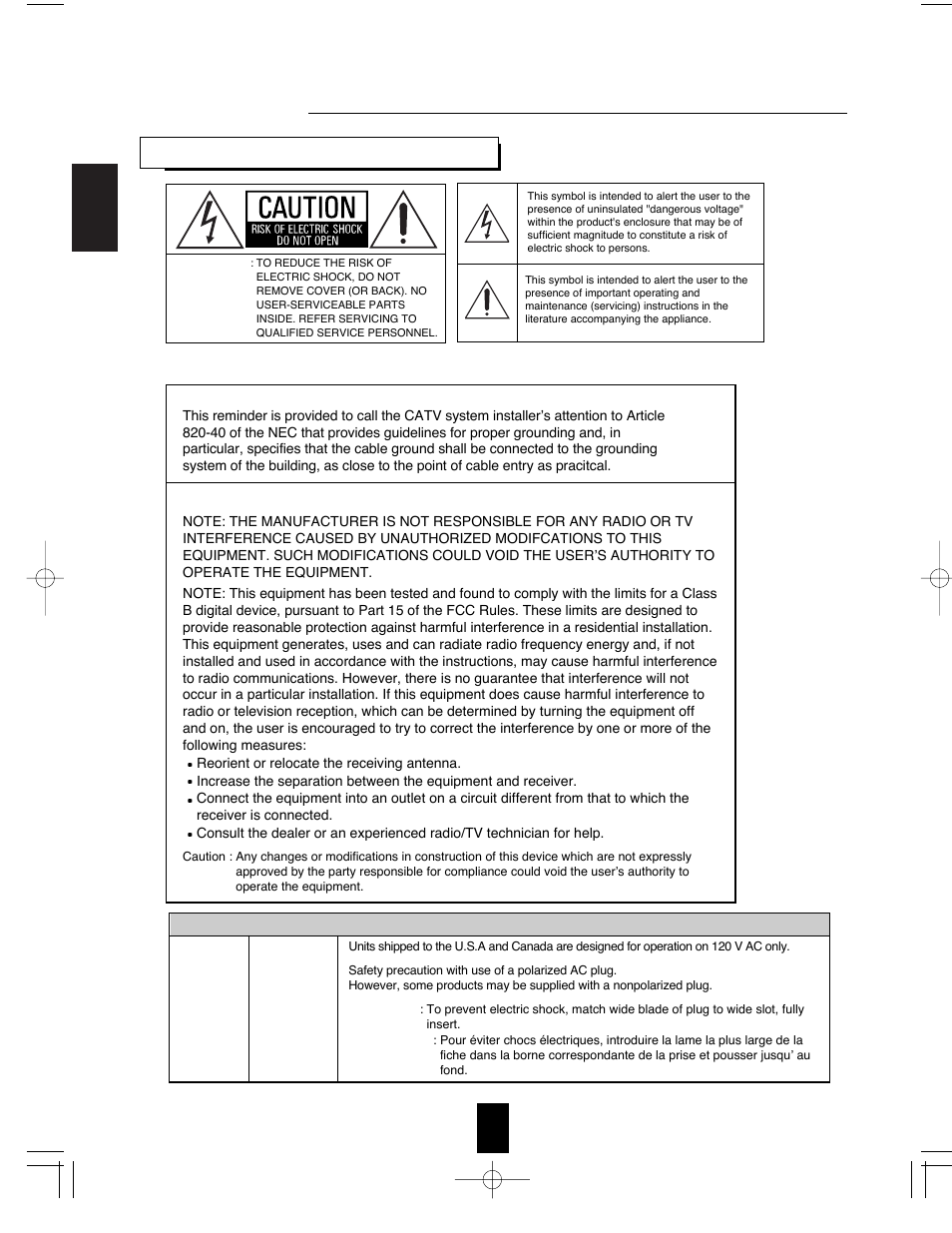 Introduction, Caution warning, Caution attention | Sherwood R-765 User Manual | Page 2 / 48