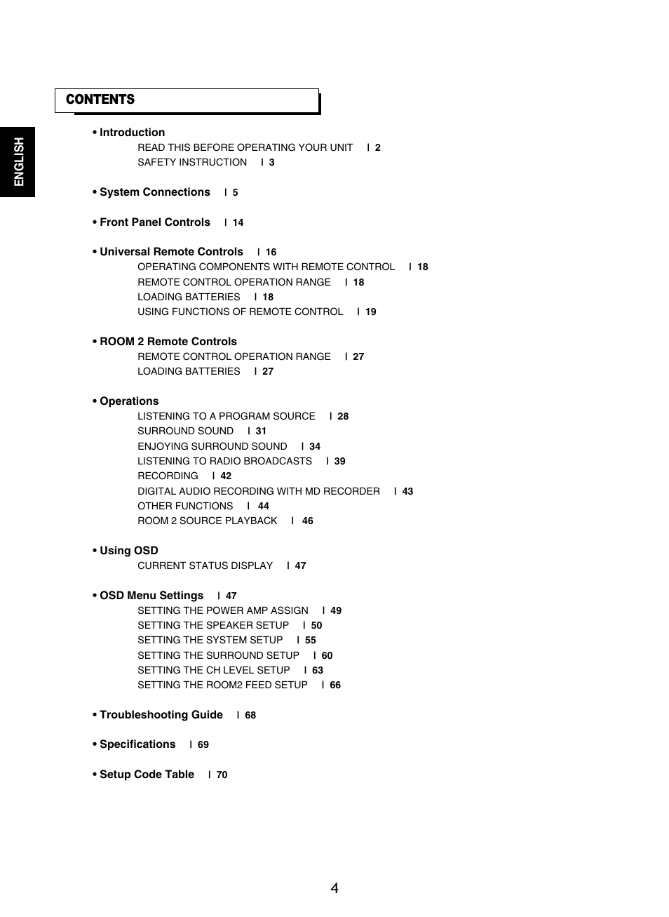 Sherwood R-865 User Manual | Page 4 / 76