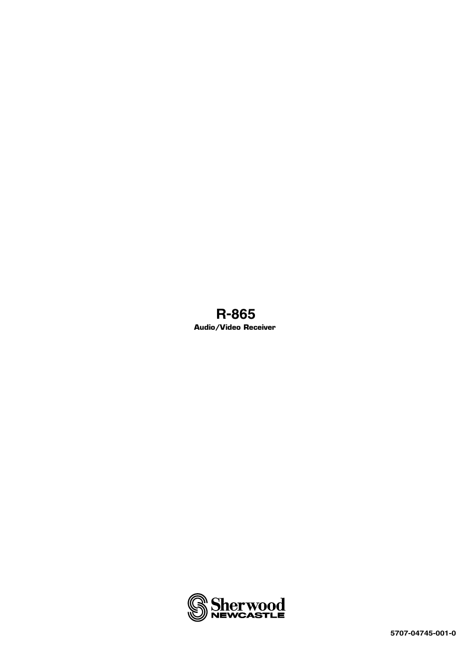 R-865 | Sherwood R-865 User Manual | Page 76 / 76