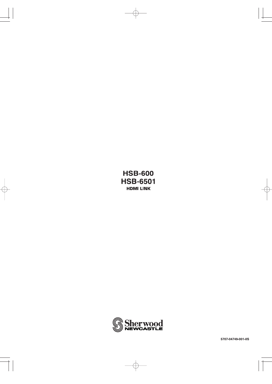 Sherwood HSB-600 User Manual | 16 pages