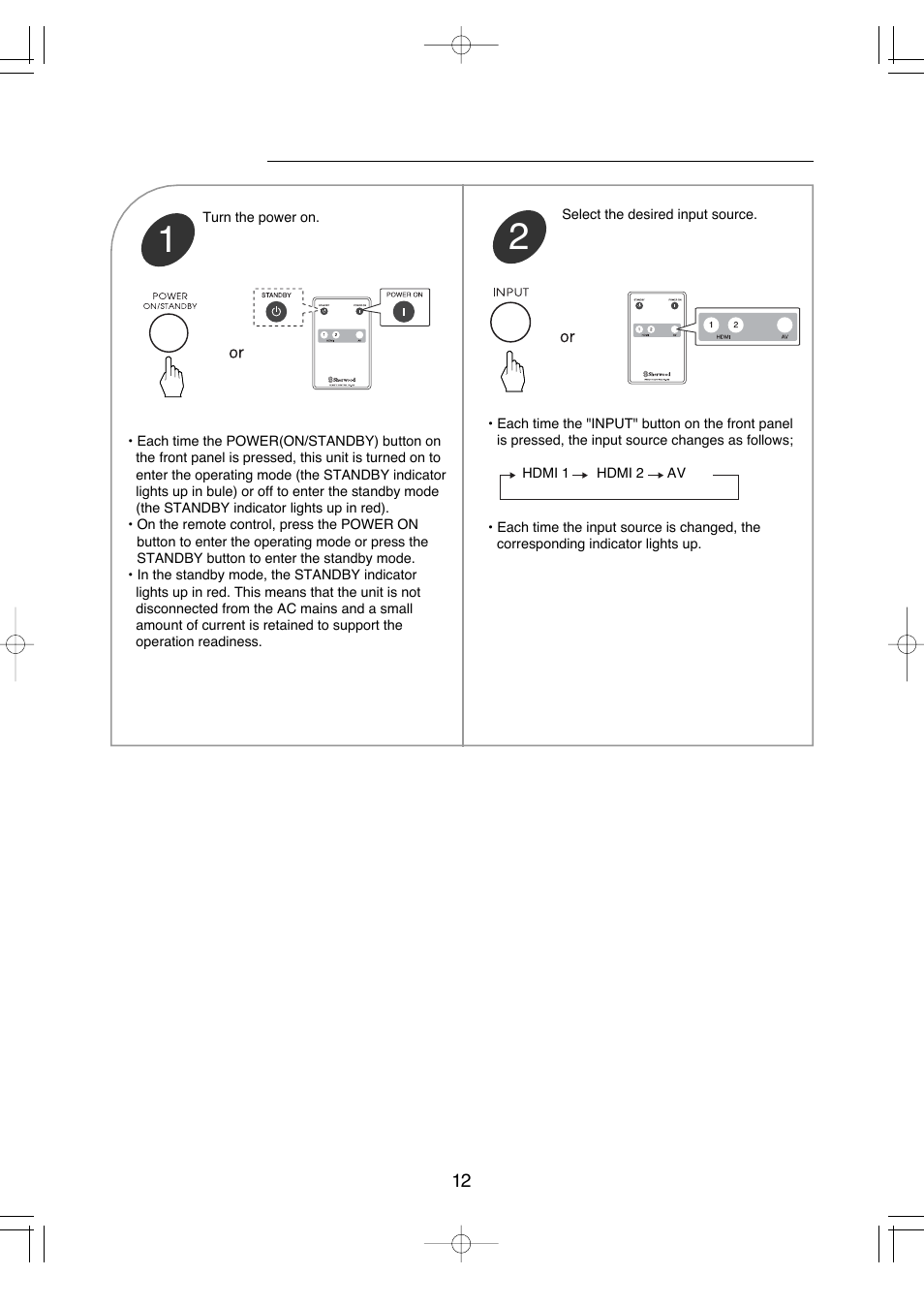 Operations | Sherwood HSB-600 User Manual | Page 13 / 16