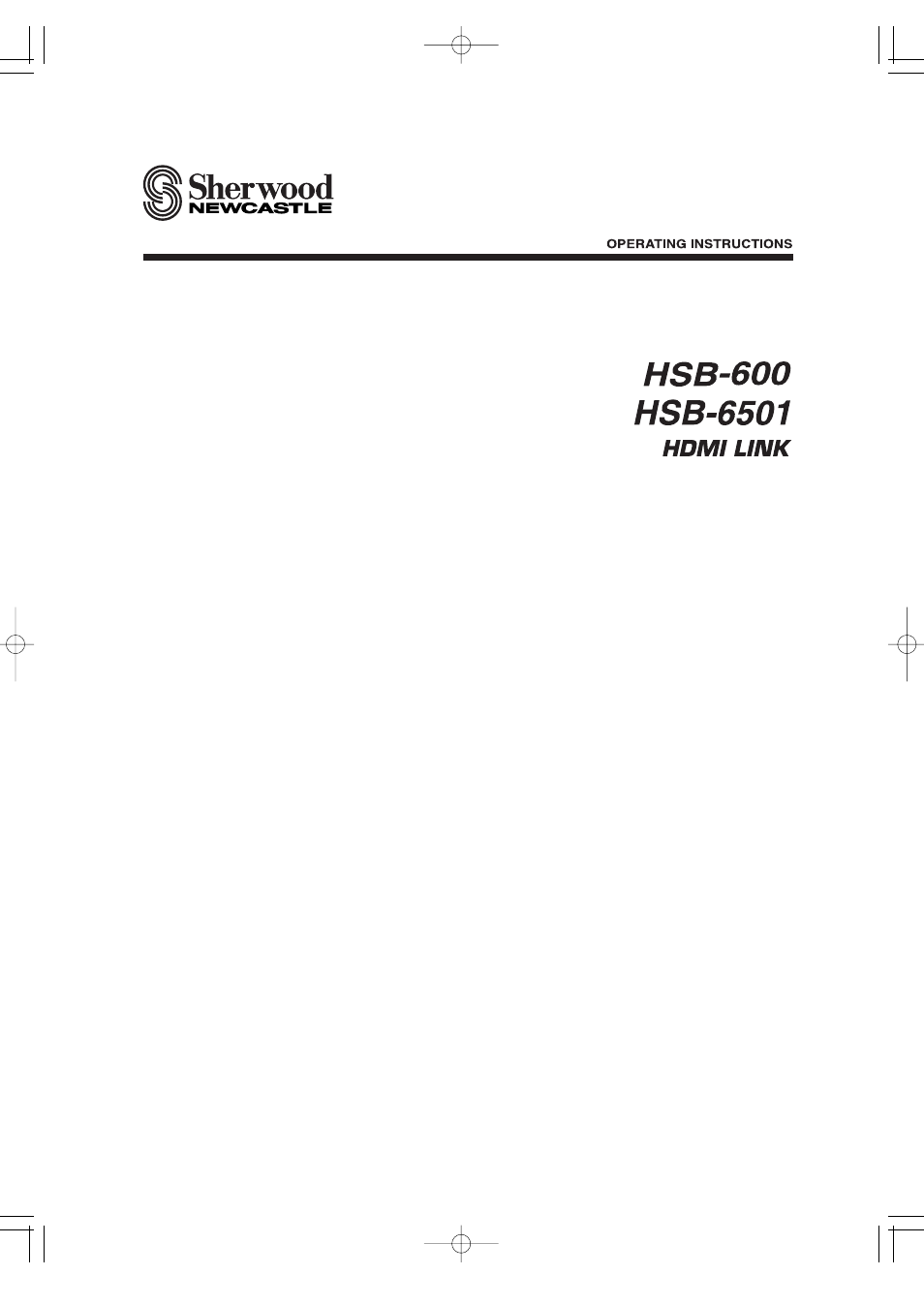 Sherwood HSB-600 User Manual | Page 2 / 16