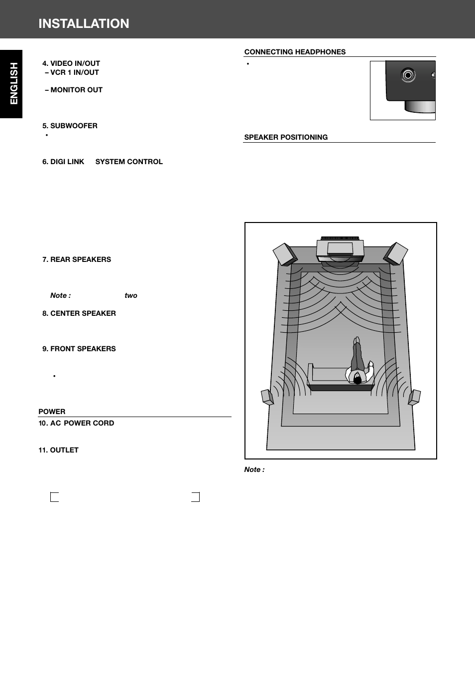 Installation, English | Sherwood RV-4060R User Manual | Page 4 / 13