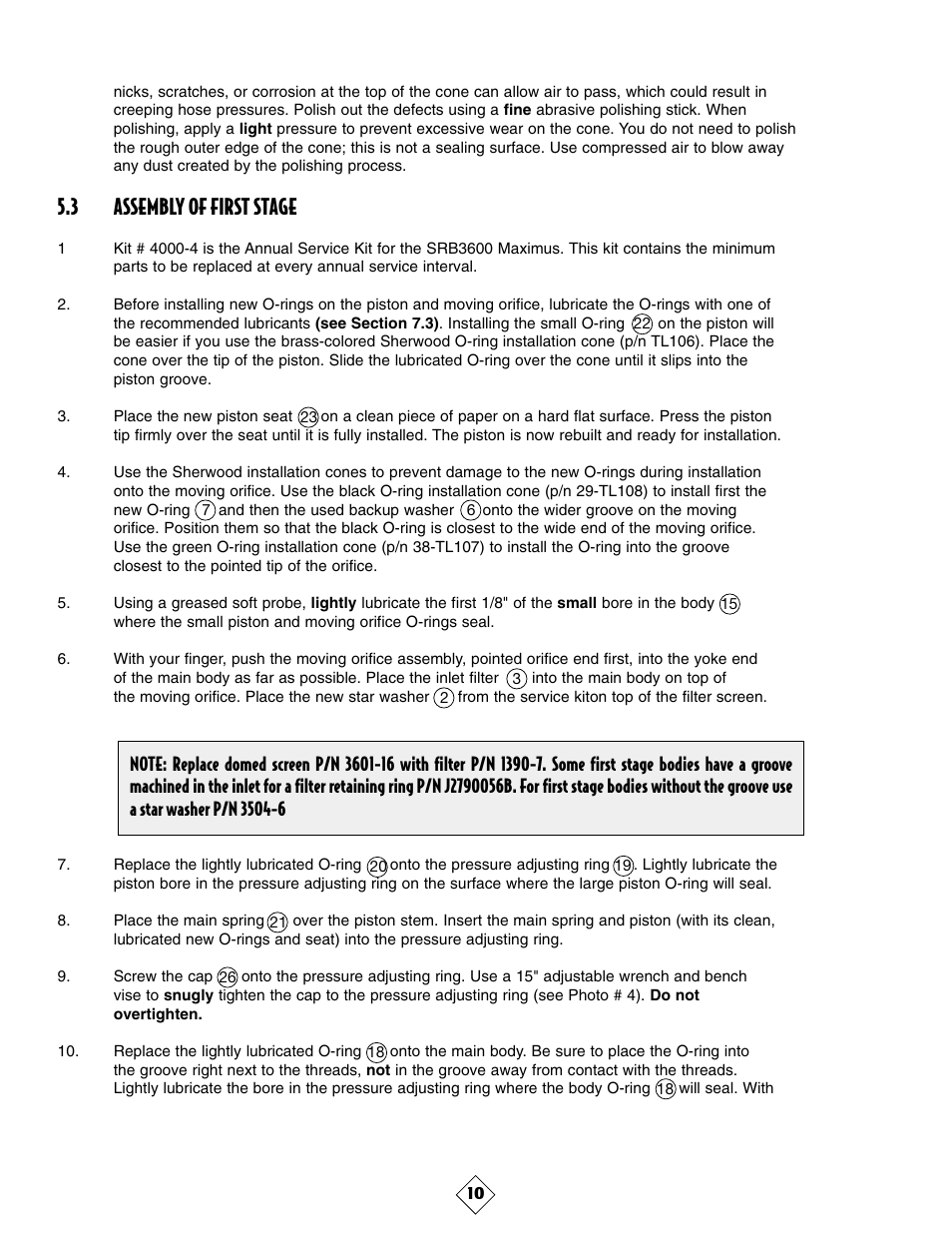 3 assembly of first stage | Sherwood MAXIMUS SRB3600 User Manual | Page 13 / 29