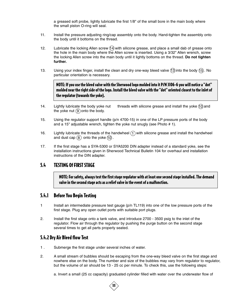 2 dry air bleed flow test | Sherwood MAXIMUS SRB3600 User Manual | Page 14 / 29