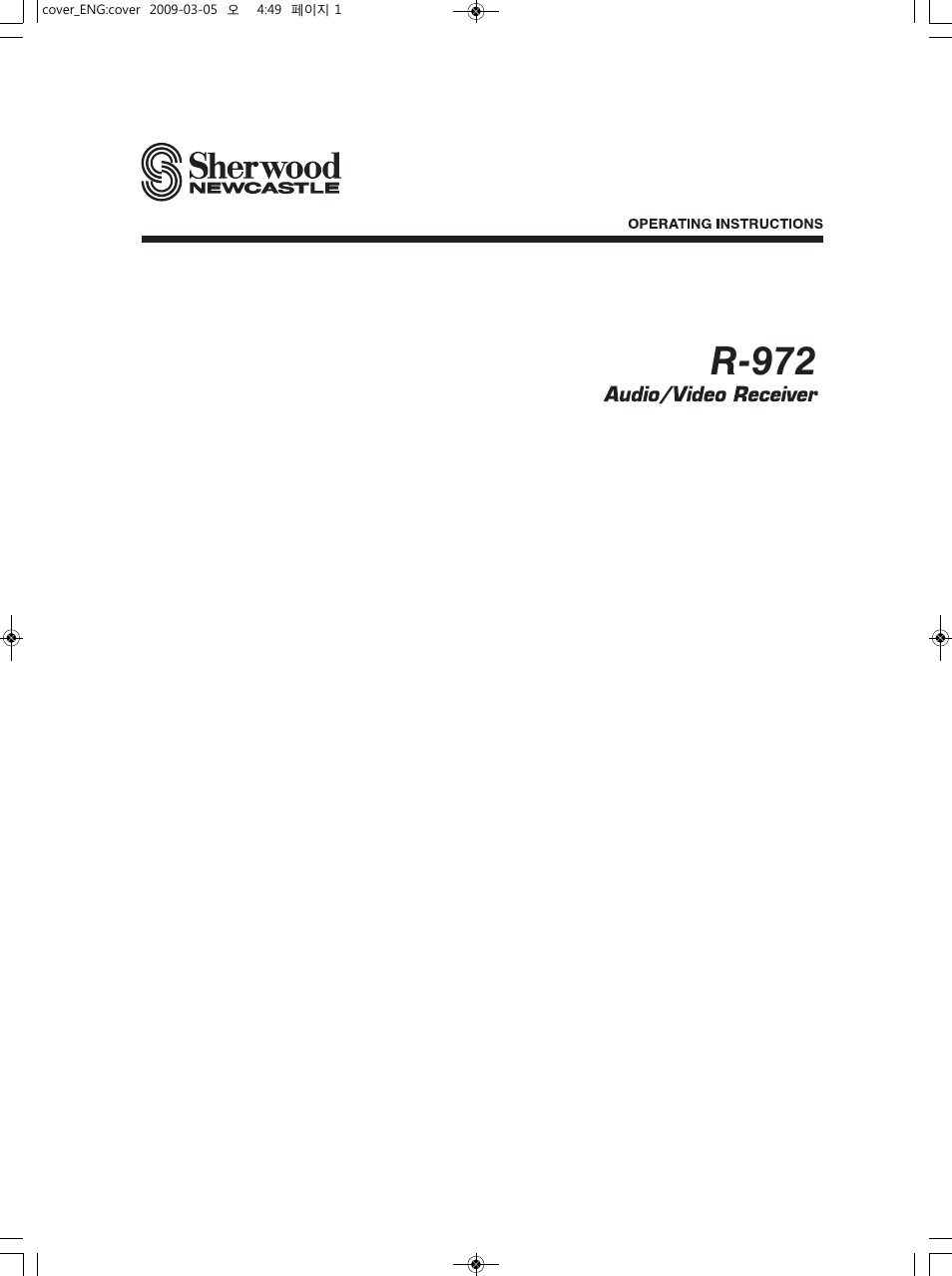 Sherwood Newcastle R-972 User Manual | 92 pages