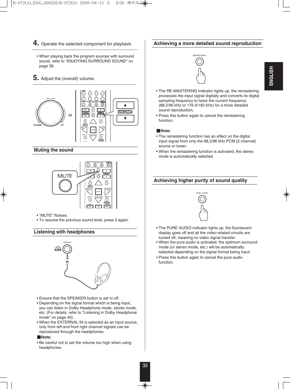 Sherwood Newcastle R-972 User Manual | Page 33 / 92