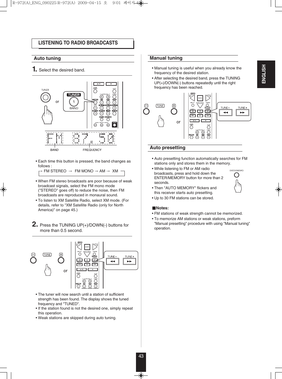 Sherwood Newcastle R-972 User Manual | Page 43 / 92