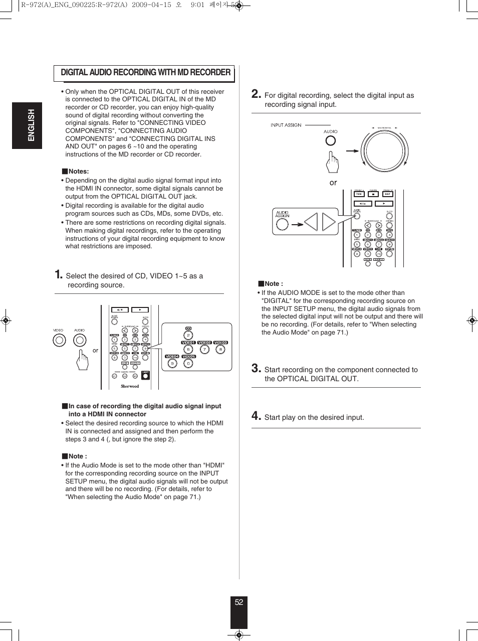 Sherwood Newcastle R-972 User Manual | Page 52 / 92