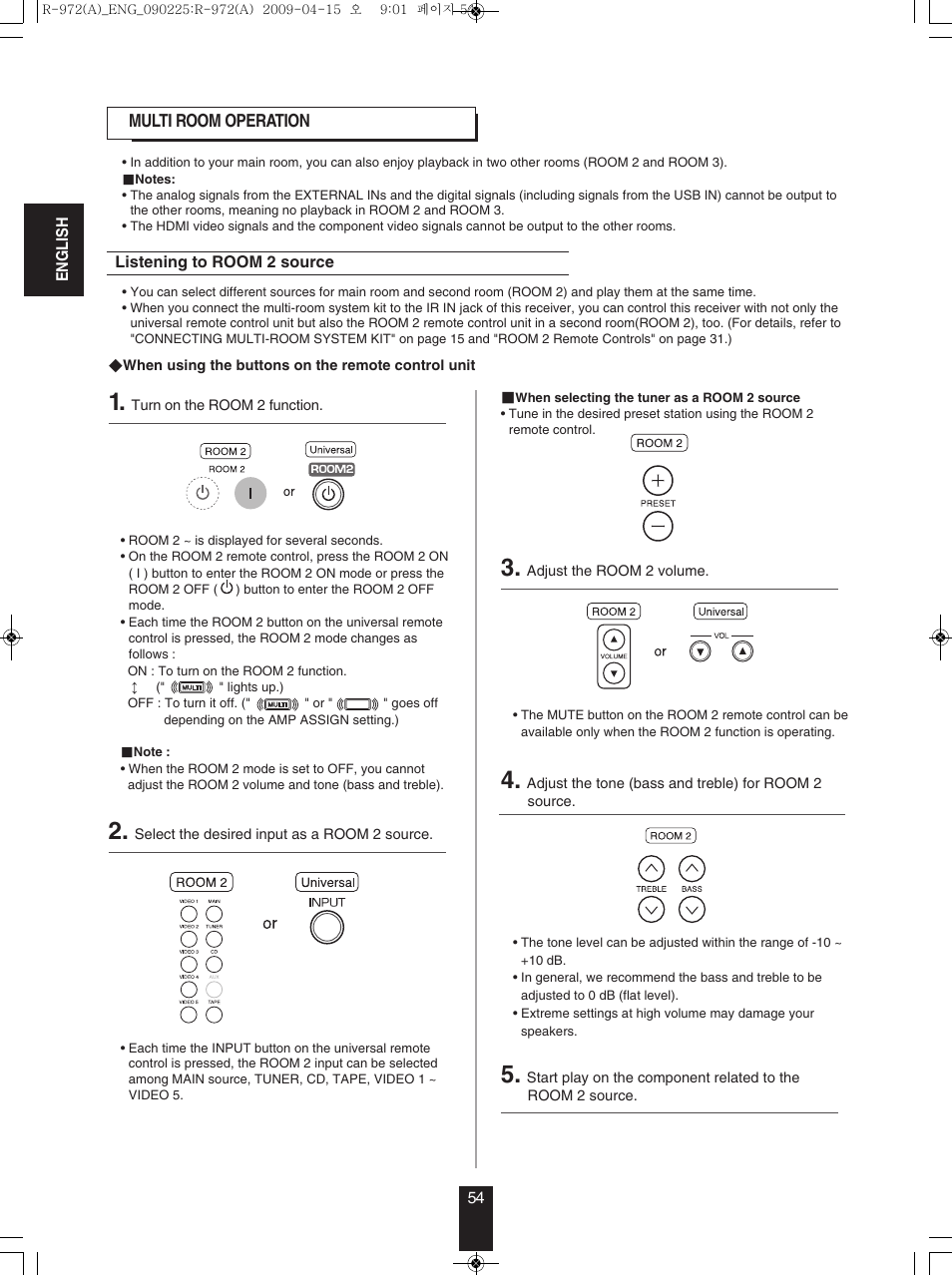 Sherwood Newcastle R-972 User Manual | Page 54 / 92