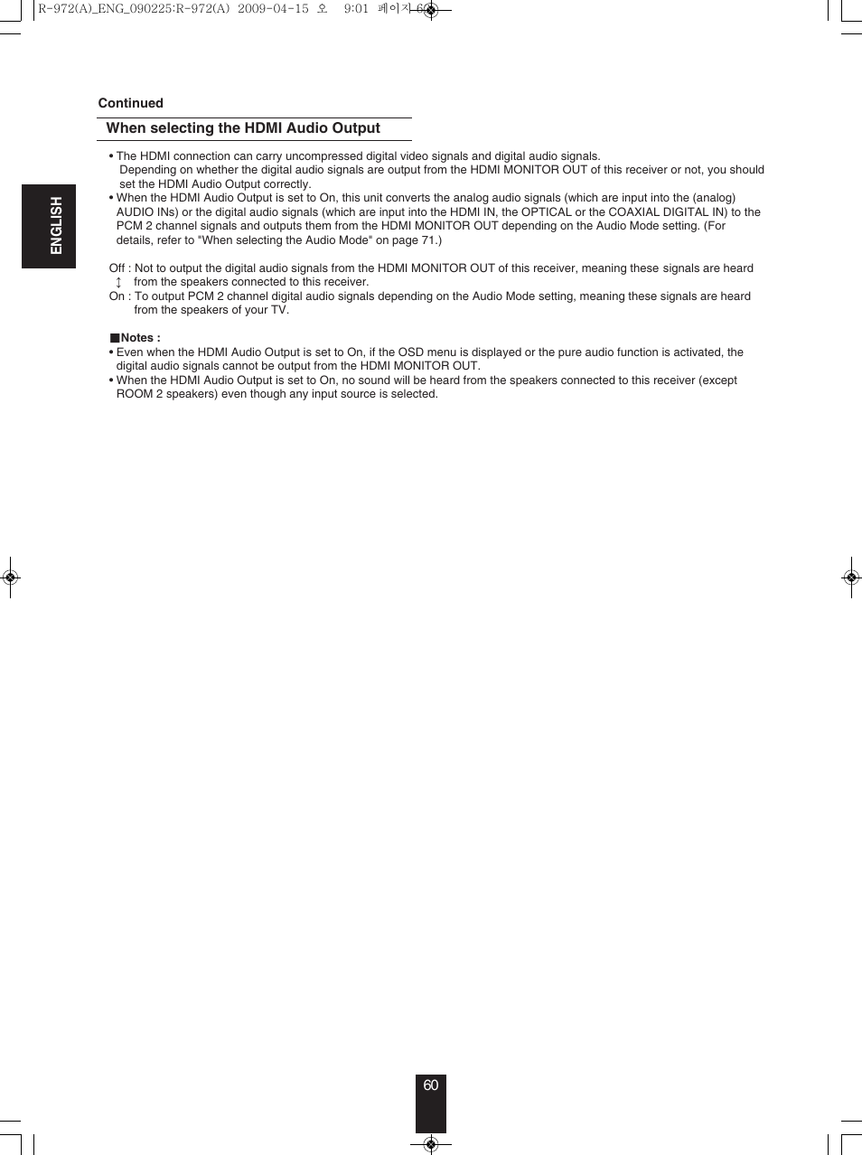 Sherwood Newcastle R-972 User Manual | Page 60 / 92