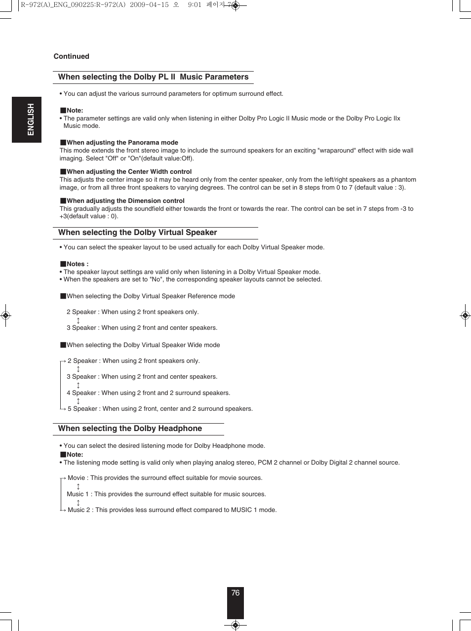 Sherwood Newcastle R-972 User Manual | Page 76 / 92