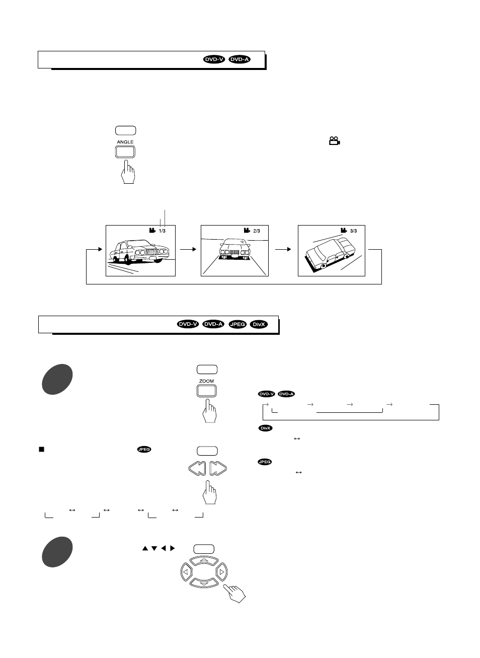 Changing the camera angle, Zooming in/out a scene | Sherwood SD-860 User Manual | Page 28 / 54