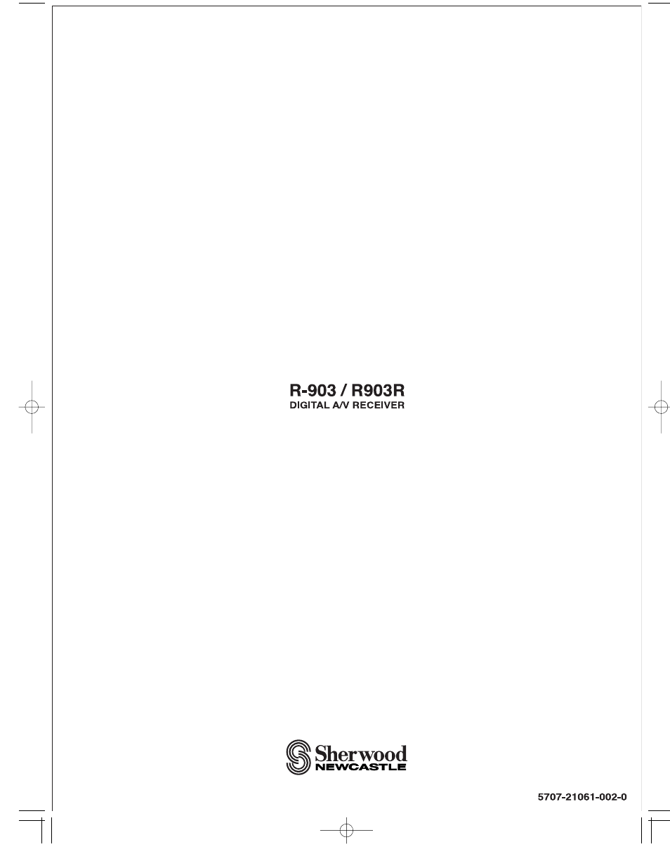 Sherwood R-903R User Manual | Page 2 / 51
