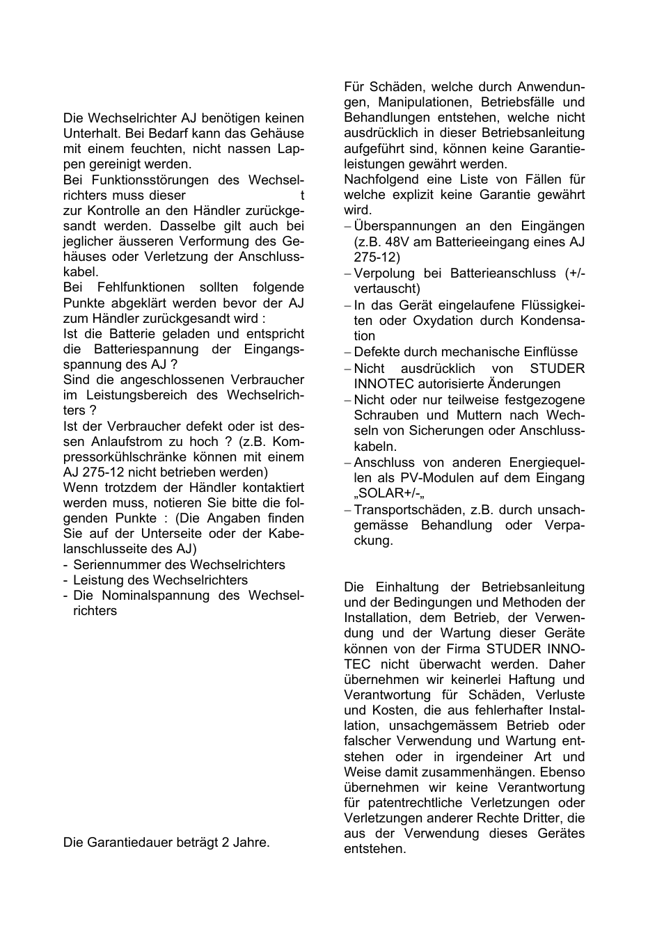 Studer Innotec AJ SERIES User Manual | Page 14 / 24