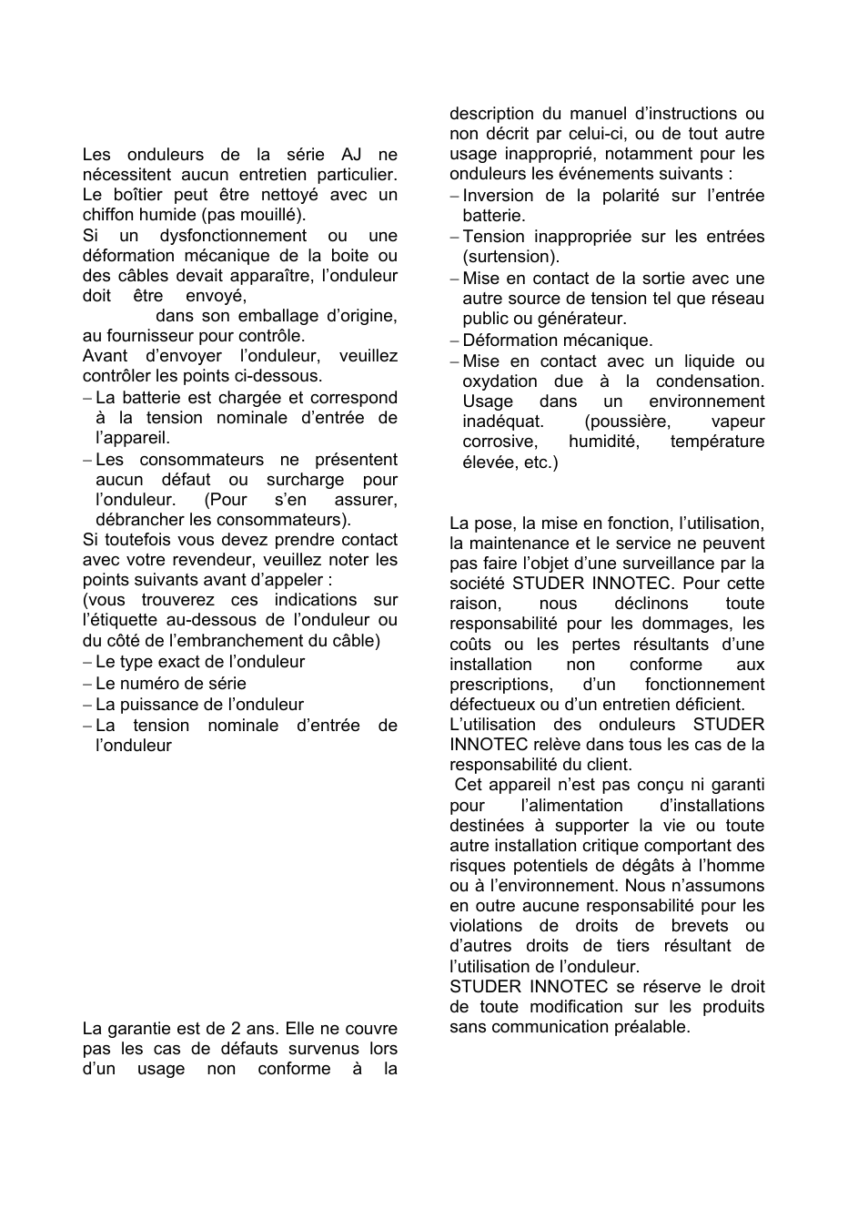 Studer Innotec AJ SERIES User Manual | Page 21 / 24