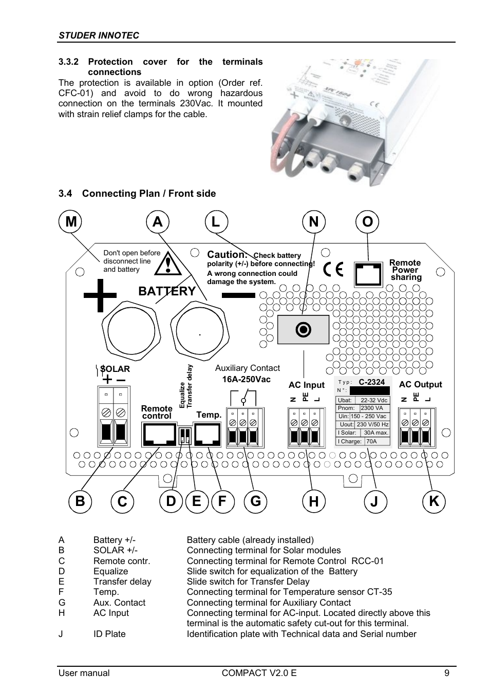 Battery | Studer Innotec C3548 COMPACT User Manual | Page 9 / 23