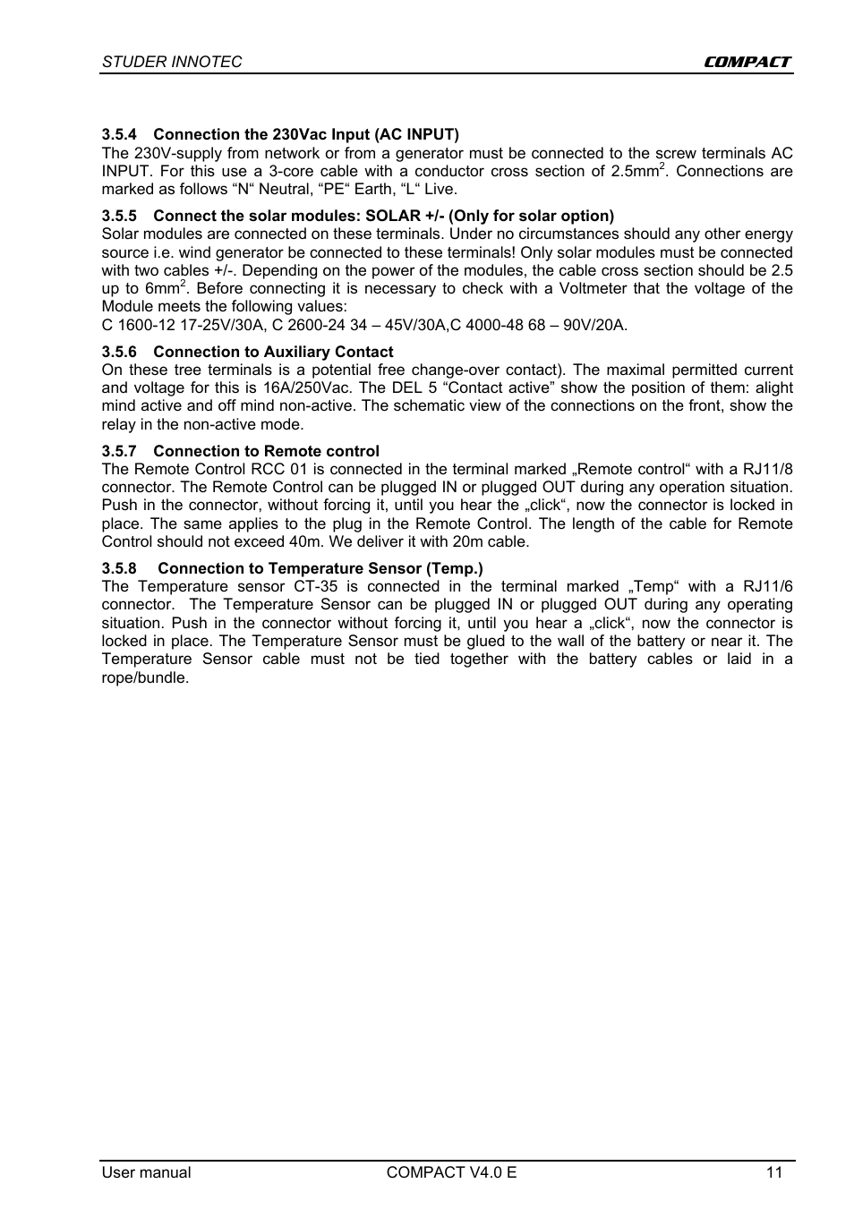 Studer Innotec C 1600-12 User Manual | Page 11 / 23