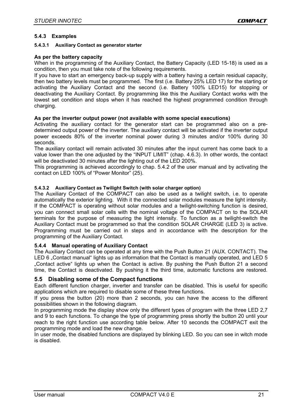 Studer Innotec C 1600-12 User Manual | Page 21 / 23