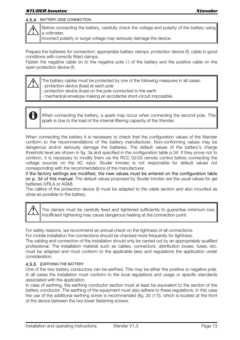 Studer Innotec XTH 5000-24 User Manual | Page 13 / 36
