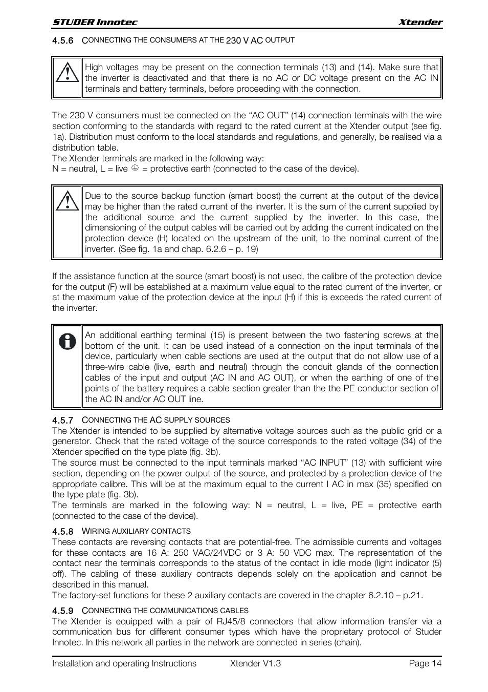 Studer Innotec XTH 5000-24 User Manual | Page 14 / 36