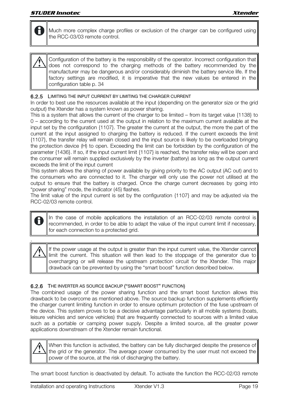 Studer Innotec XTH 5000-24 User Manual | Page 19 / 36