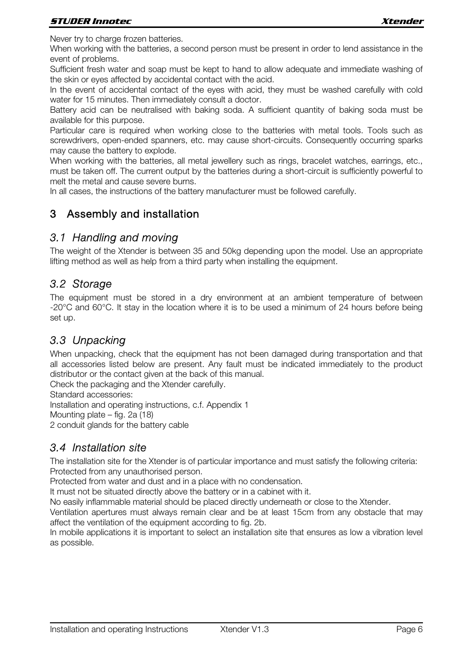 Studer Innotec XTH 5000-24 User Manual | Page 6 / 36