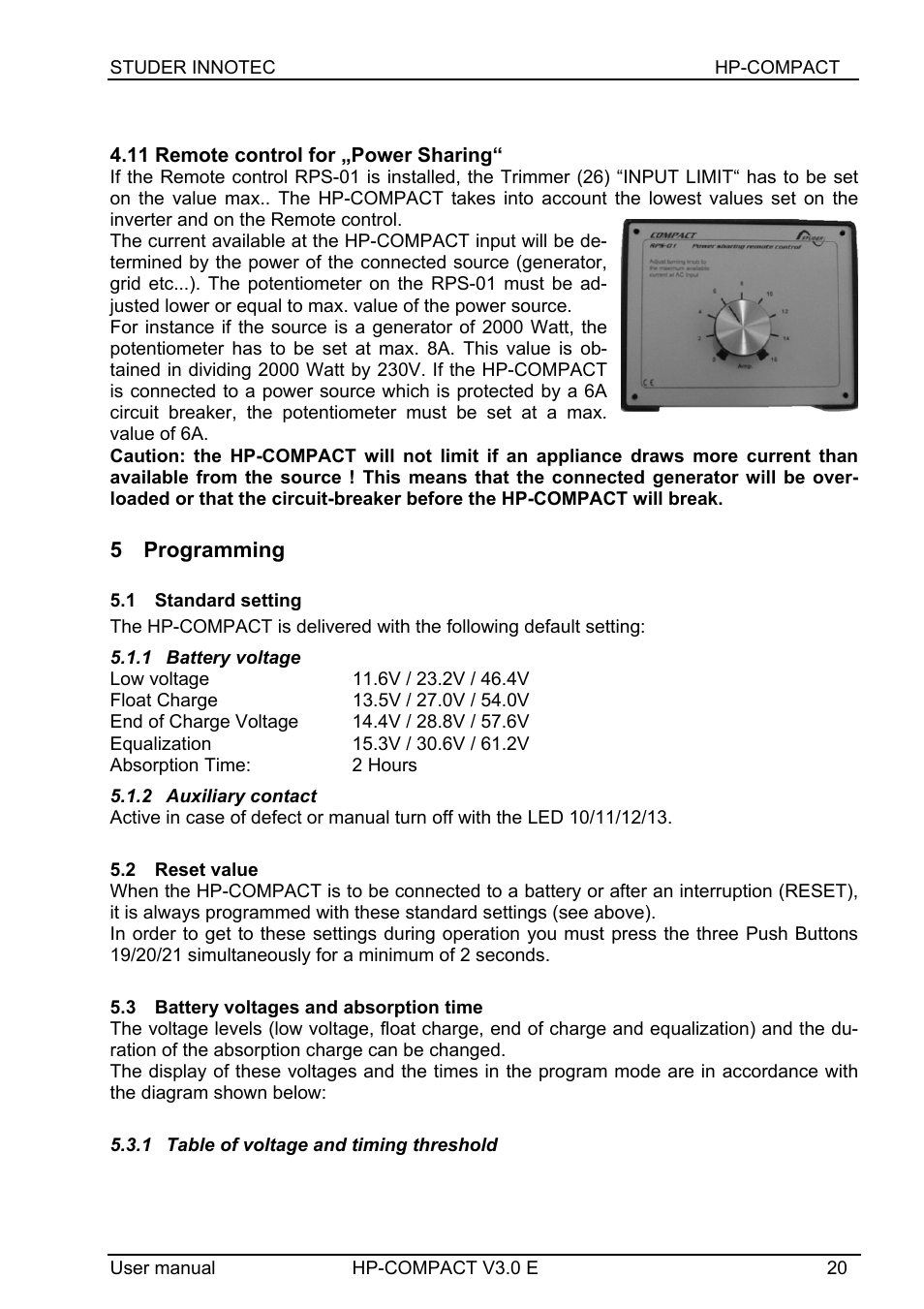 Studer Innotec HPC4024 User Manual | Page 20 / 25