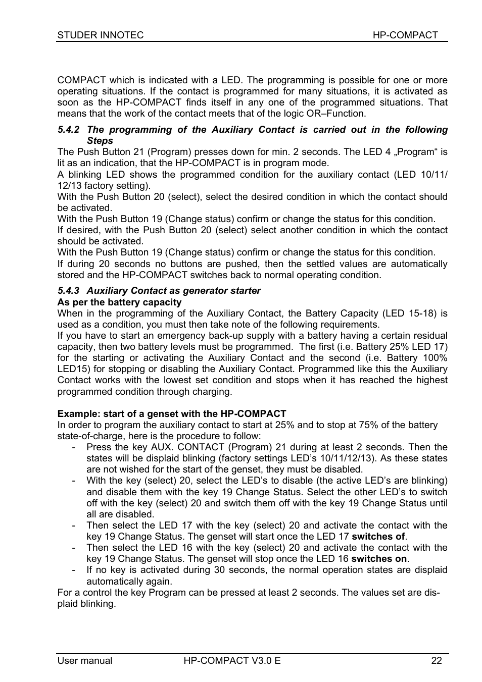 Studer Innotec HPC4024 User Manual | Page 22 / 25