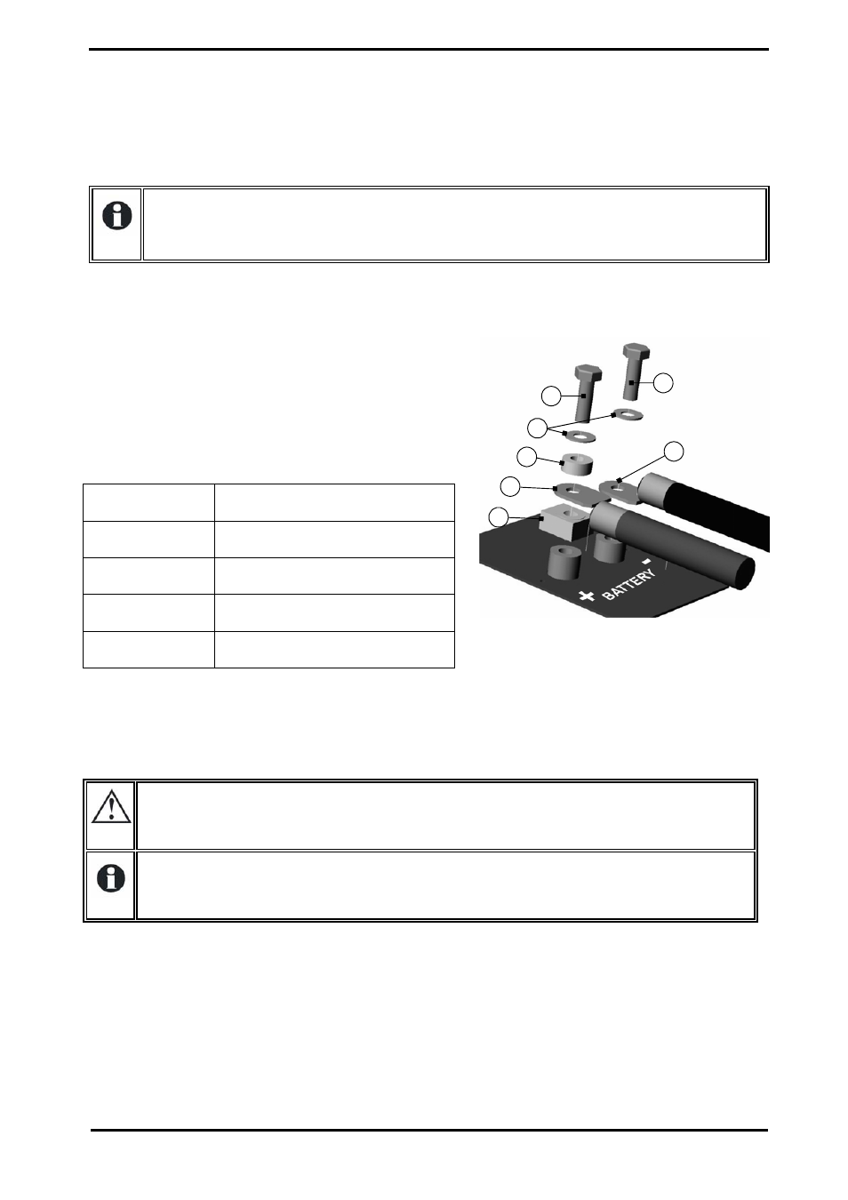 5 connecting the battery, Connecting the battery (xtender side), 2 internal fuse for the xtender | Connecting the battery | Studer Innotec XTH 3000-12 User Manual | Page 13 / 40