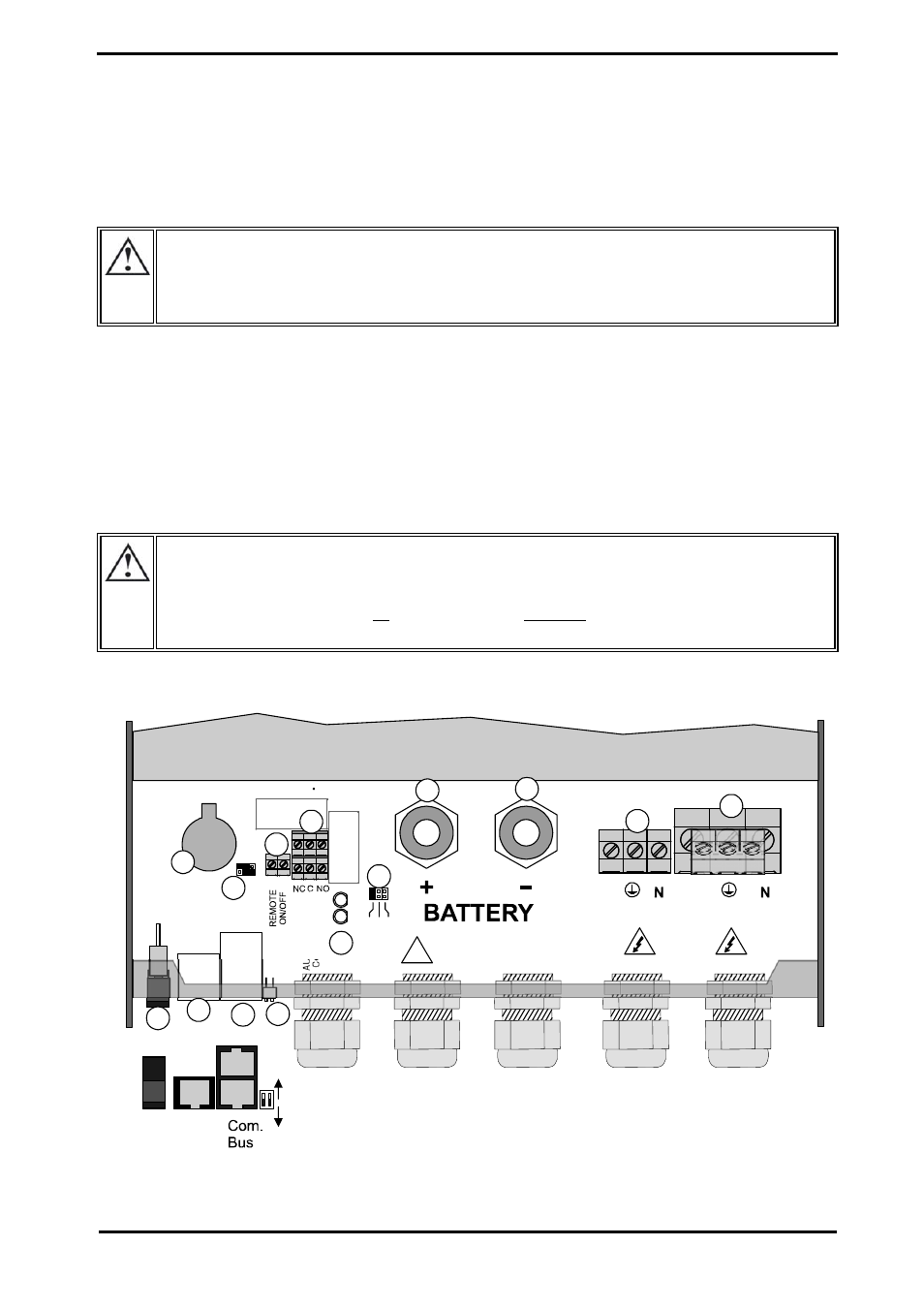 6 connections, 1 general recommendations, 2 device connection compartment | Connections | Studer Innotec XTH 3000-12 User Manual | Page 8 / 40