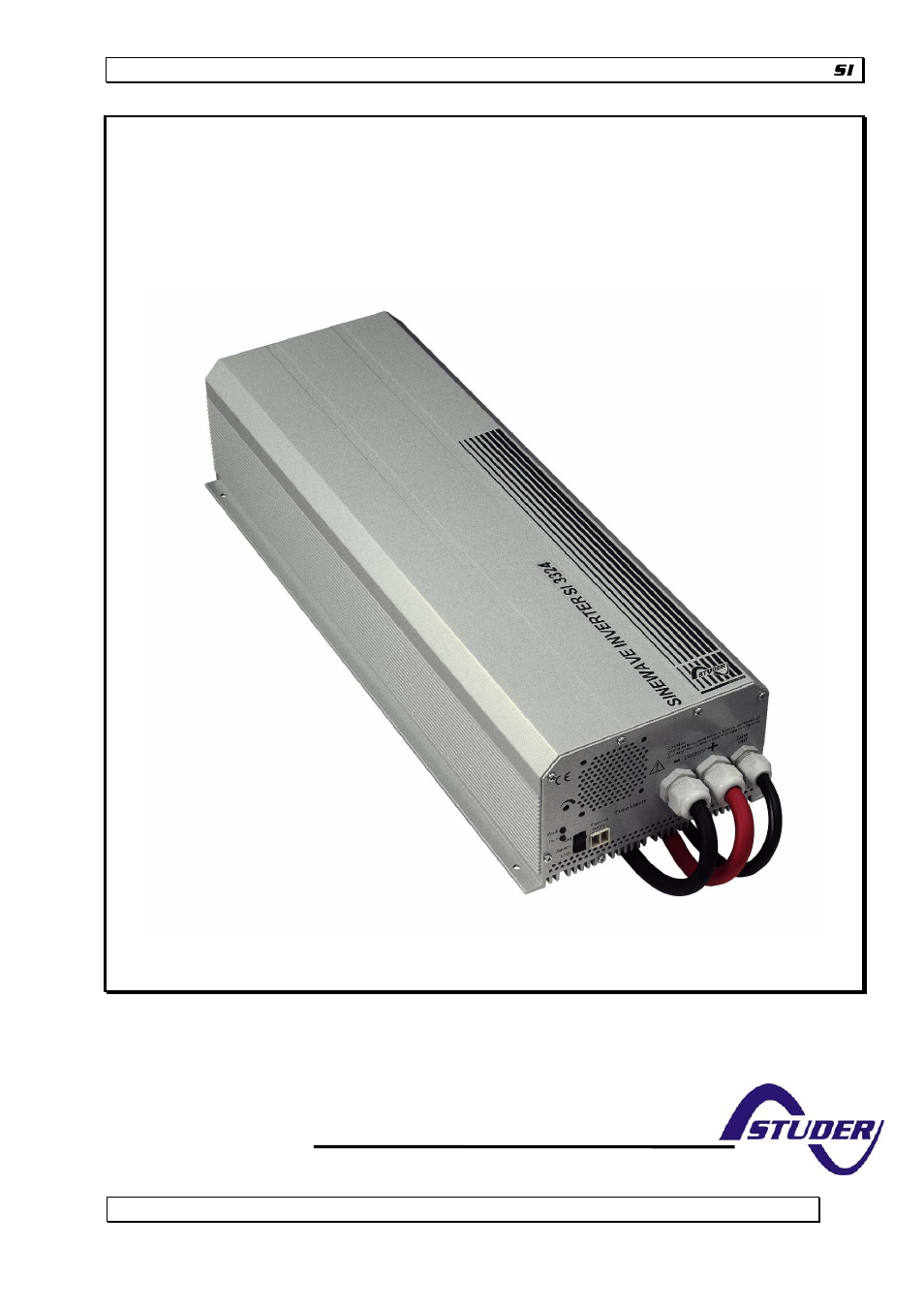 Studer Innotec SI SERIES User Manual | 10 pages