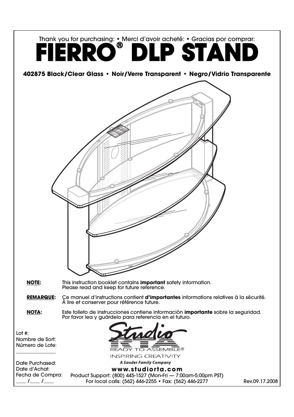 Studio RTA Fierro 402875 User Manual | 14 pages